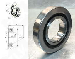 Подшипник BSB020047-T радиально-упорный шариковый 20-47-15 мм