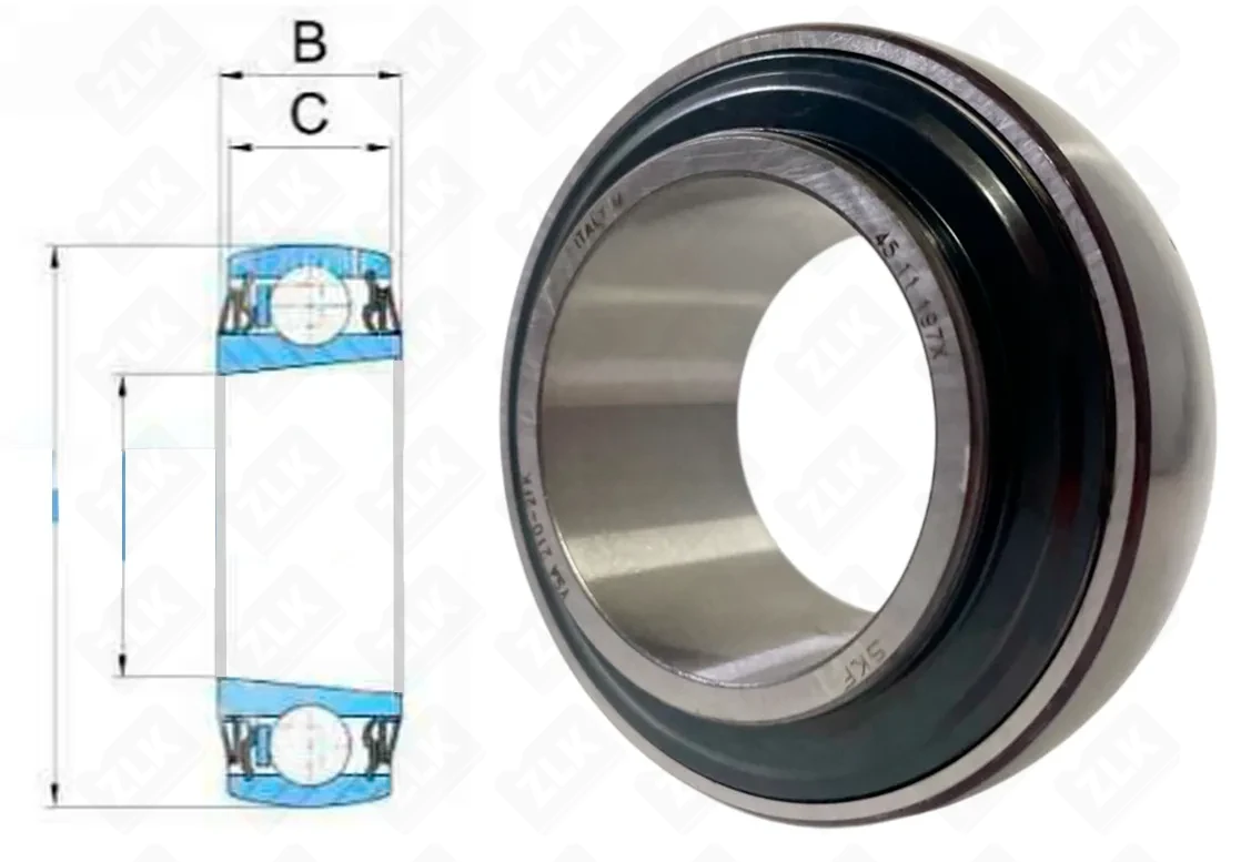 Подшипник шариковый 480210 (UK210,YSA210-2FK) 50×90×37 мм SKF 