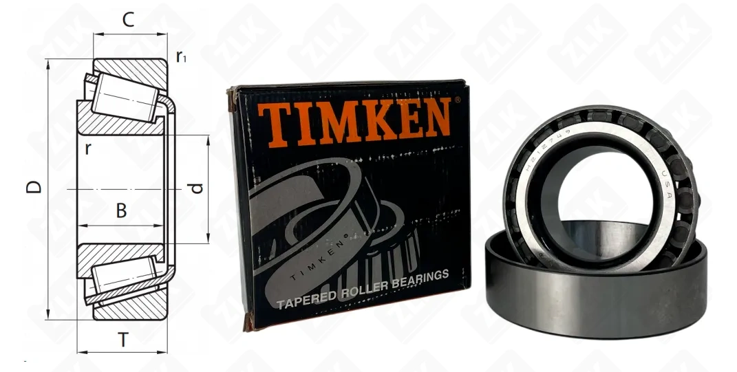 Подшипник роликовый (H212749/H212710) 65.987×123.975×41.5 мм Timken оригинал
