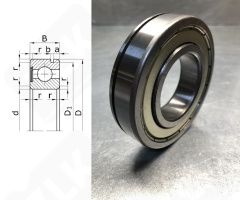 Подшипник 150212 (6212ZN) радиальный шариковый 60-110-22 мм