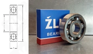 Подшипник B25-163ZNXC3 радиальный шариковый 25-60-27/19 мм