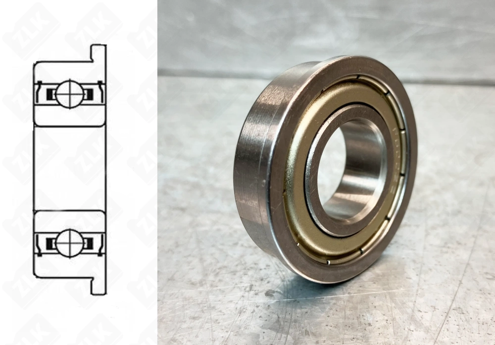 80102 (F6002ZZ) с фланцем