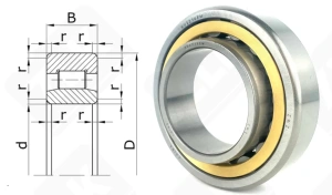 Подшипник 32510 (NU2210W) радиальный роликовый 50-90-23 мм