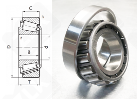 Подшипник 7211 (30211) радиально-упорный роликовый конический 55-100-22,75 мм