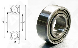Подшипник 1000094 (694ZZC3) радиальный шариковый 4-11-4 мм
