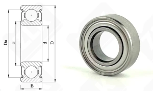 Подшипник MR126 ZZ радиальный шариковый 6-12-4 мм