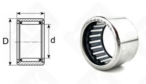 Подшипник HK2218 RS радиальный игольчатый 22-28-18 мм