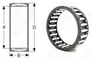 Подшипник K21xX27x20 радиальный игольчатый 21-27-20 мм