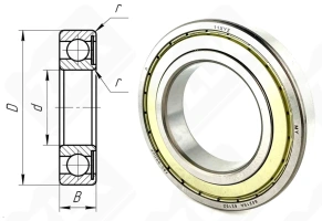 Подшипник 60215 (6215Z) радиальный шариковый 75-130-25 мм
