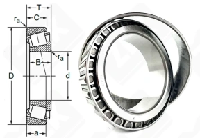 Подшипник 3007120 A (33020) радиально-упорный роликовый конический 100-150-39 мм