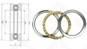 Подшипник 8140 Л (51140M) упорный шариковый 200-250-37 мм