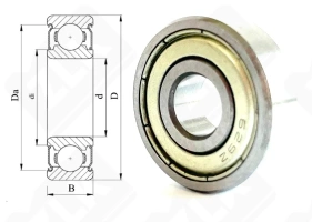 Подшипник 80029 (629ZZ) радиальный шариковый 9-26-8 мм
