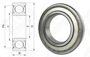 Подшипник шариковый 80216 (6216 ZZ) 80×140×26 мм