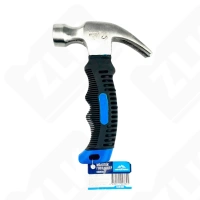 Молоток-гвоздодер мини 250 г обрезиненная рукоятка Вертекс