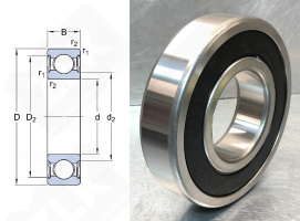 Подшипник 180315 (63152RS) радиальный шариковый 75-160-37 мм
