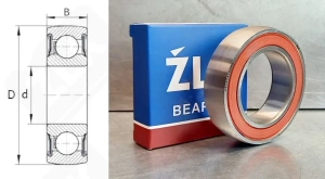 Подшипник AS4575192RS радиальный шариковый 45-75-19 мм