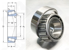 Подшипник 2585/2523 радиально-упорный роликовый конический 33,338-69,85-23,812 мм