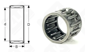 Подшипник K12x15x13 радиальный игольчатый 12-15-13 мм