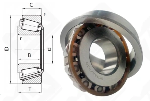 Подшипник EC40987H206 радиально-упорный роликовый конический 25-59-17,5 мм