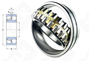 Подшипник 3003132 Н (23032ACMBW33) радиальный роликовый самоустанавливающийся 160-240-60 мм