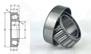 Подшипник 3007709 (33109) радиально-упорный роликовый конический 45-80-26 мм