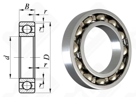 Подшипник 111 Е (F6011E) радиальный шариковый 55-90-18 мм