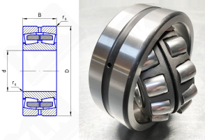Подшипник 53514 Н (22214EW33) радиальный роликовый самоустанавливающийся 70-125-31 мм