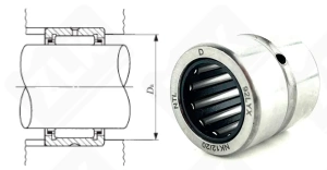 Подшипник NK12/20 радиальный игольчатый 12-24-20 мм