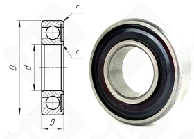 Подшипник 60205 (6205Z) радиальный шариковый 25-52-15 мм