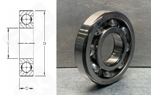 Подшипник 810 (810P6Q6) радиальный шариковый 50-115-24 мм