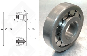 Подшипник 42409 (NJ409) радиальный роликовый 45-120-29 мм