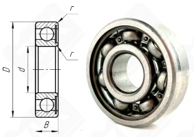 Подшипник 100 (6000) радиальный шариковый 10-26-8 мм