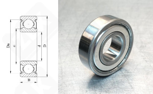 Подшипник 80202 (6202ZZ) радиальный шариковый 15-35-11 мм
