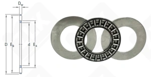 Подшипник AXK2035 упорный игольчатый 20-35-2 мм