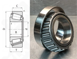 Подшипник 4T32205R радиально-упорный роликовый конический 25-52-19.5 мм