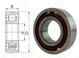 Подшипник 46103Е (7003ACE) радиально-упорный шариковый 17-35-10 мм