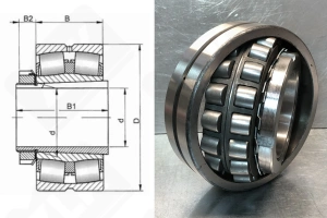 Подшипник 3153748 (23152K+H3152) радиальный роликовый самоустанавливающийся 240-440-144/190 мм