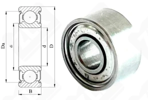 Подшипник 1000093 ZZ (693ZZ) радиальный шариковый 3-8-4 мм