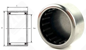 Подшипник BK1812 радиальный игольчатый 18-24-12 мм