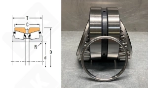 Подшипник 33287-90107 радиально-упорный роликовый конический 73,03-117,48-66,68 мм