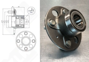 Подшипниковый ступичный узел JWB3139 радиально-упорный шариковый 30-70-57 мм