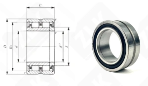 Подшипник NAU 4906 (NAG4906) радиальный роликовый 30-47-17 мм