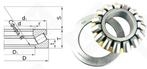 Подшипник 9039420 Л (29420М) упорный роликовый самоустанавливающийся 100-210-67 мм