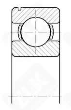 Подшипник шариковый 50203 (6203 N) 17×40×12 мм Россия
