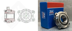 Подшипниковый ступичный узел R15053 радиально-упорный шариковый 49-92-45,5 мм