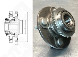 Подшипниковый ступичный узел JWB3080 радиально-упорный шариковый 27-134-67,5 мм