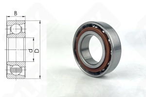 Подшипник 46105Е (7005ACTVP) радиально-упорный шариковый 25-47-12 мм