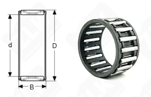 Подшипник K19x23x13 радиальный игольчатый 19-23-13 мм