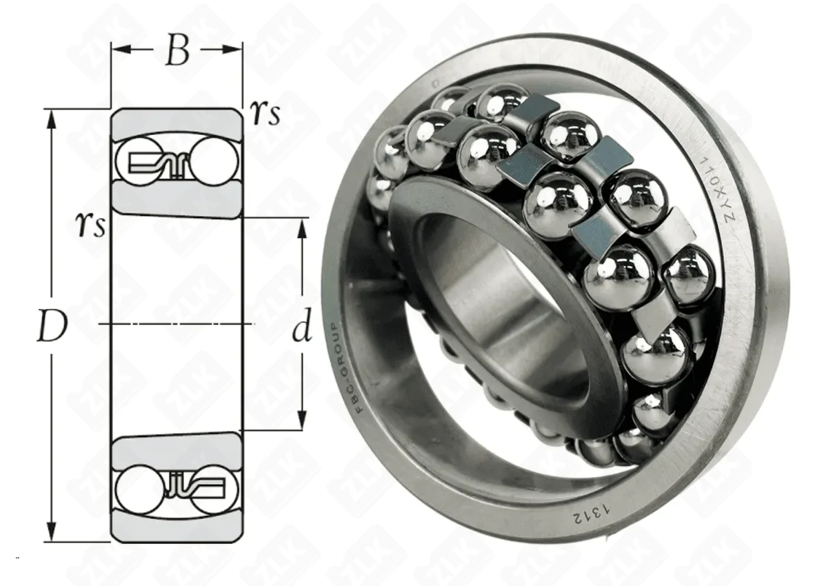 Подшипник шариковый 1312 (1312) 60×130×31 мм FBC