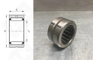 Подшипник NKS16 радиальный игольчатый 16-28-16 мм